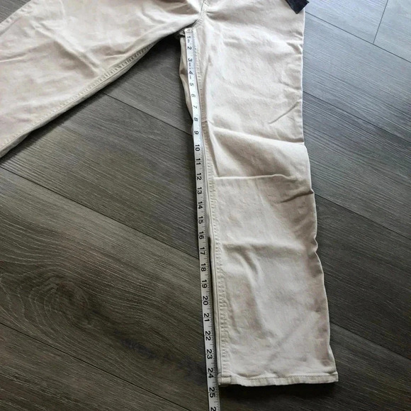 Express Straight Crop High Rise Khaki Jeans NWT Size 8 - Picture 4 of 11